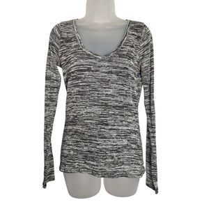 Abercrombie & Fitch Long Sleeve Pull Over Top Medium Women Deep V Neck